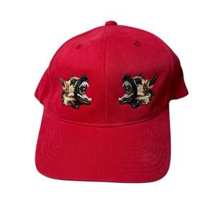The Classics Men’s Red Embroidered Dirty Dog Graphic Baseball Cap